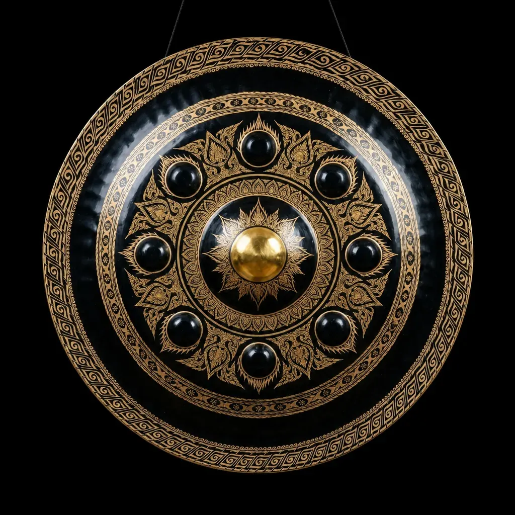 Black-Lacquered Thai Gong